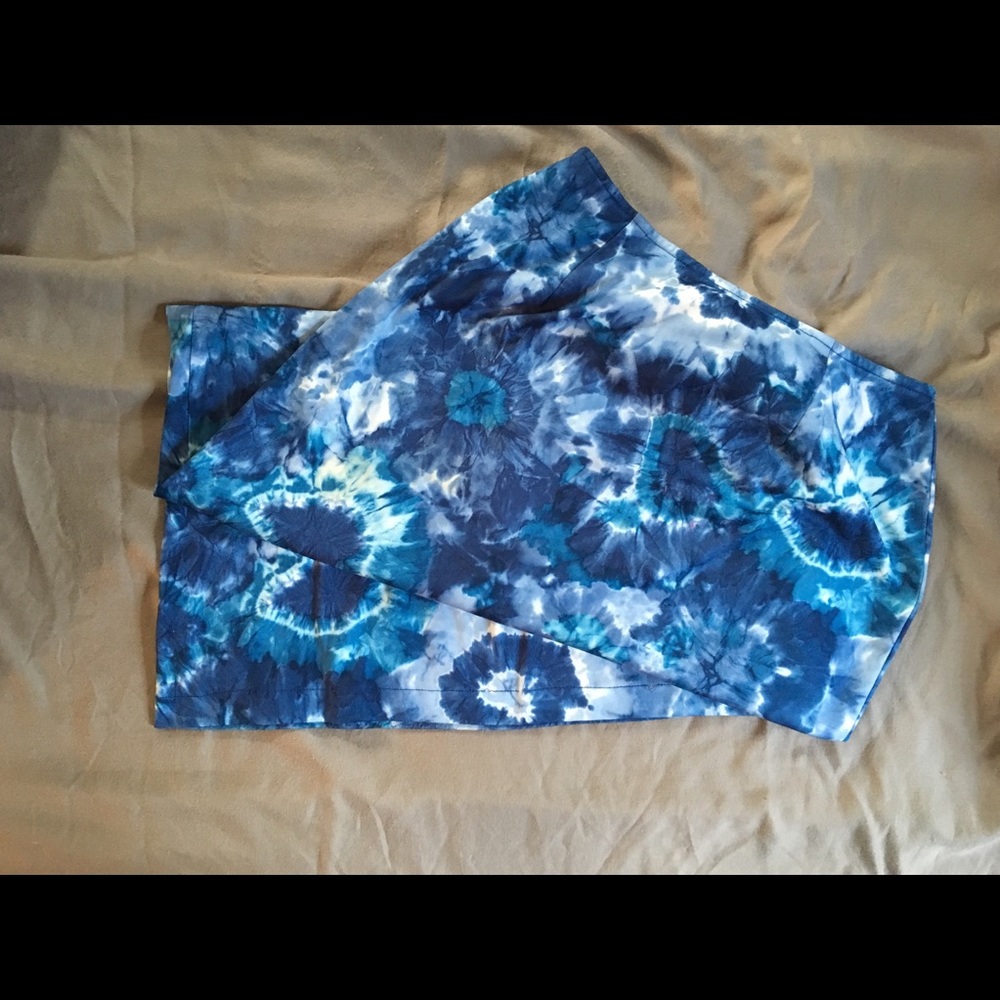 EXPRESS Tricot maxi skirt blue Tie-Dye 90s Vintage